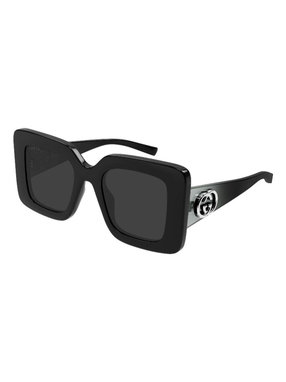 New Gucci Women's Sunglasses Black Grey Lens Injected Frame GG2025S 001 49